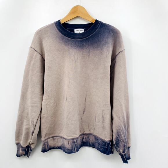 Cotton Citizen Navy Tie Dye Crewneck Sweatshirt - Picture 1 of 6